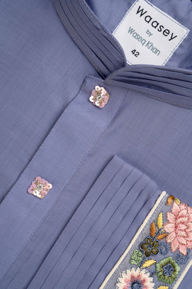 Lavender Blue Delicate Panjabi